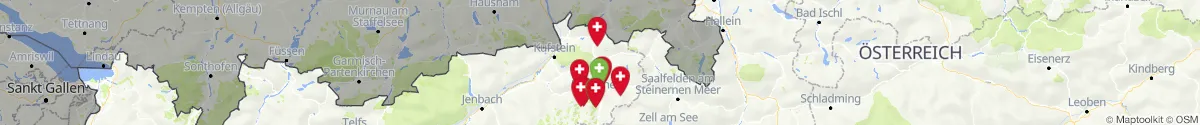 Kartenansicht für Apotheken-Notdienste in der Nähe von Sankt Jakob in Haus (Kitzbühel, Tirol)